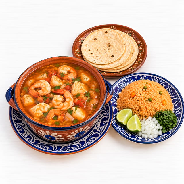 Caldo de camarón / pescado.